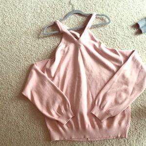 Cold shoulder sweater
